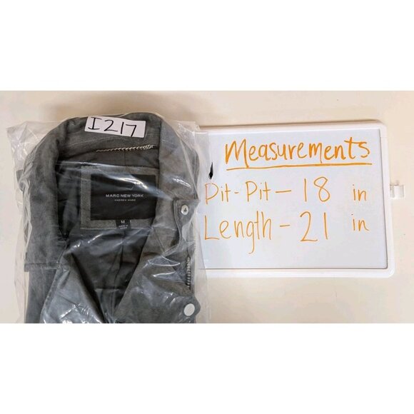 Marc New York by Andrew Marc sz. M Suede Genuine Leather Belted Moto Jacket Coat - Picture 14 of 14